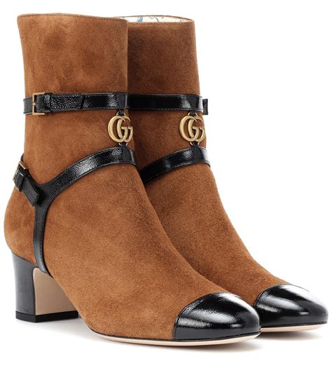 gucci brown ankle boots|Gucci ankle boots suede.